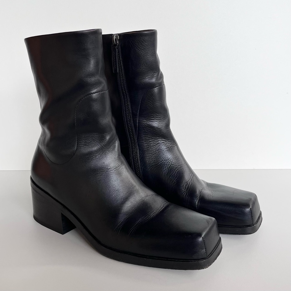 Marsell Cassello black leather ankle boots